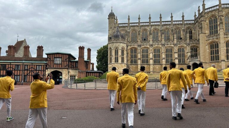 At Windsor Castle, the Pope’s cricket team clashes with the King’s