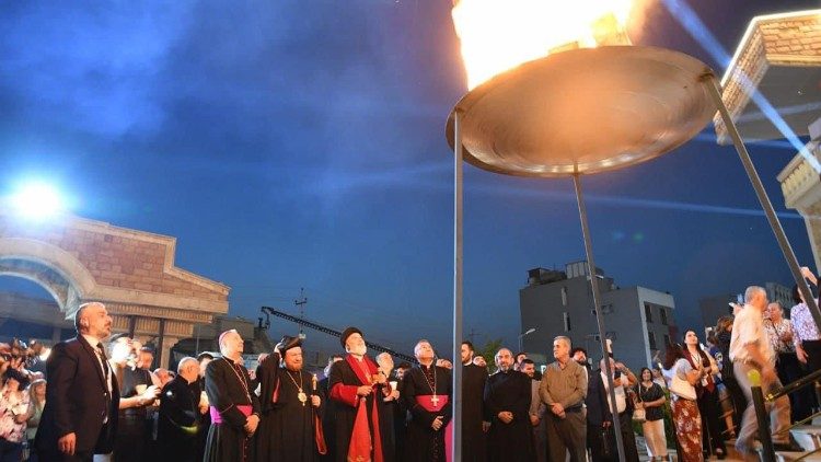 A moment during the celebrations in Erbil for the feast of the Holy Cross