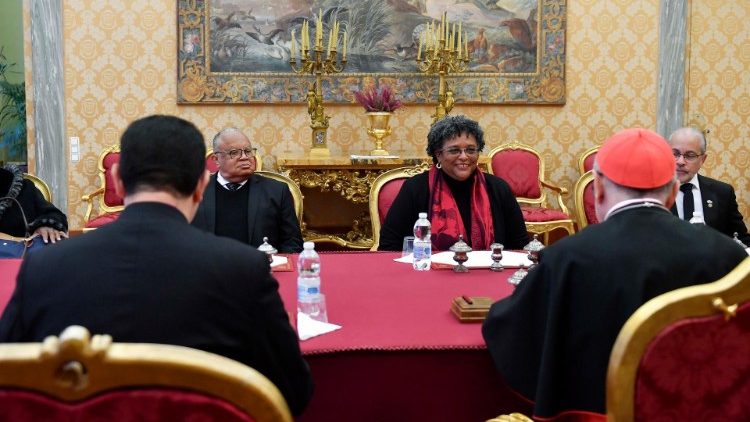 Barbados Prime Minister meets officials of the Vatican Secretariat of State